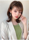 大人かわいい 2wayバング  グレージュ くびれヘア 髪質改善 