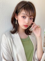 大人かわいい 2wayバング  グレージュ くびれヘア 髪質改善
