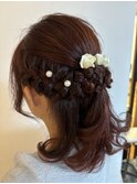 結婚式×ハーフアップ