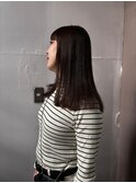 艶カラーショコラブラウン美シルエットストレートヘア20代30代