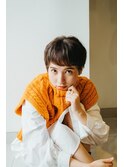 チュラルショートパーマ×ハイライト