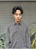 センターパート/ニュアンスパーマ/ウェーブヘア/メンズカット