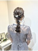 ふわっと編みおろしヘアセット＊