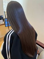 ビューティシモ 所沢(Beautissimo) ナチュラルストレート 髪質改善 ロングヘア グレージュ