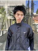 スパイキーショート/刈り上げなし/メンズ/カットパーマ/ビジネス