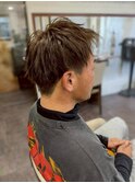 メンズ、ツイスパ、２ブロック