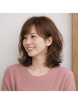 スープレックス ヘアーデザイン(SOUPREX HAIR DESIGN) ミディアムレイヤーデジタルパーマ　20代 30代 40代 50代 60代