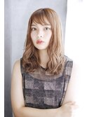 大人ガーリーミディアムレイヤー似合わせカットダークアッシュ99