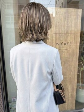 ニコリヘアワークス(nicori hair works) レイヤー×ボブ×ハイライト3
