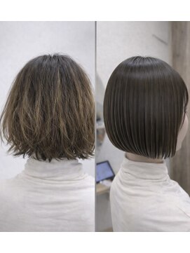 ネバーバイリンクス(NEVAR by LINKTH) 広がる髪がまとまる艶ボブ