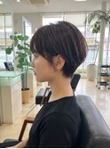 ミルクティーベージュ/レイヤーボブ/韓国巻き/顔周りカット
