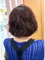 ドゥ スタイル 三国ヶ丘店(Duex Style)&nbsp;スタイリングが楽♪大人ニュアンスウェーブボブ×白髪暈しカラー