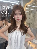 アプリ 大宮西口(appri) 韓国風ハッシュカットレイヤー×艶チョコブラウン/大宮