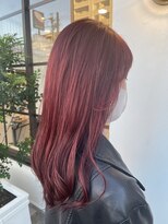ステラ ヘア デザイン サロン(STELLA hair design salon)&nbsp;ワインレッドカラー×ハイトーンカラー【由比藤】