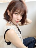 【アフロート添田】小顔なハラリレイヤー束感前下がりボブ