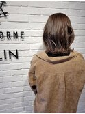 切りっぱなしボブ 外ハネアレンジ