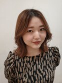 ハイライトと艶カール