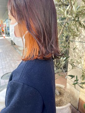 テトラ バイ ネオリーブ 横浜西口店(tetra by neolive) イエベ春カラー☆インナーオレンジベージュ☆