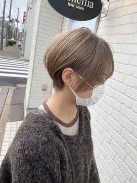 カメリアサロンドボーテ(Camellia salon de beaute) 【NAOYA】マッシュショート×ミルクティー