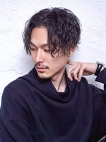 プログレスプラス センターパートアップバング ツーブロ刈り上げ ツイスパMIX