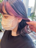 グーフィートーキョー 銀座(Goofy Tokyo)&nbsp;フェイスフレーミング/ピンク/ボブ/インナーカラー/東京銀座