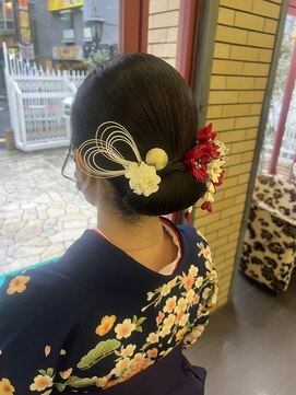 アース 高田馬場店(HAIR&MAKE EARTH) 和装×シニヨン