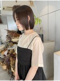 ミニボブ/ボブ/抜け感ボブ/グレージュ