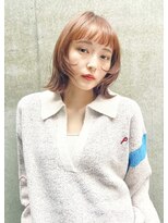 ノースイースト 荻窪店(north east)&nbsp;【荻窪｜ノースイースト】顔まわりウルフ｜オレンジベージュ