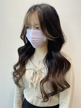 ステア ケース(stair case) 韓国風巻きアレンジ顔まわり前髪カットトリートメント