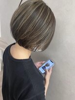 リンク(Link)&nbsp;大人女性/ハイライト/白髪ぼかし/透明感カラー/アッシュ/ボブ