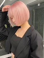 ランテルディ 渋谷(LANTERDIT)&nbsp;ハイトーン　切りっぱなしボブ　韓国風　ベージュピンク