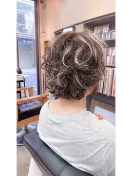 オト(oto) メンズパーマ＋ハイライト