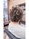 メンズパーマ+ハイライト