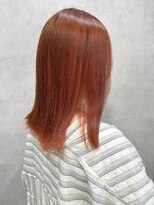 ルノン(LUNON) オレンジ/オレンジピンク/ブリーチ/ビビットカラー/きりっぱなし