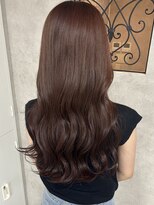 ルノン(LUNON) ピンクブラウンカラー 韓国/ブリーチなしカラー/ロング