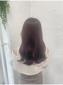ピンクブラウンラベンダー暖色系カラー原宿表参道