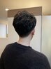 【メンズ限定】メンズカット+パーマ(波巻き、ツイストスパイラル)+眉毛カット