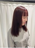 【原野葵】ワインレッド×ワイドバング