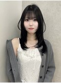 韓国レイヤーカット/ハイレイヤー/ミディアム/Zina福岡天神