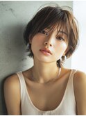 前髪顔まわりカット/外ハネボブ/丸みボブ/ショートボブ