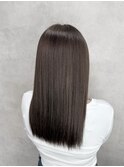 黒髪クラゲヘアーオリーブグレー小顔ココアベージュ
