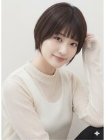 アース 大曽根店(HAIR&MAKE EARTH) earthショートレイヤーボブミルクティー丸みショートボブ