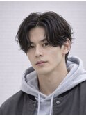 Hale刈り上げセンターパートフェザーパーマニュアンスパーマ原宿