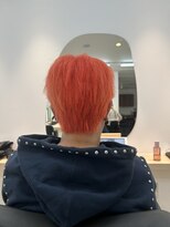 ソソ(soso.)&nbsp;MEN’S HAIR/コーラルオレンジ/センターパート/木更津