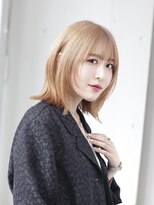 フェリチタ フィロ 大泉学園(FELICITA filo)&nbsp;ひし形レイヤーボブ×ピンクベージュ/ゆるふわボブ