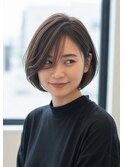 ショートボブ髪型20代30代40代50代丸顔面長蕨