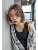 オースティン 門前仲町(AUSTIN)&nbsp;大人かわいい前髪セシルカットココアブラウンフリンジウェーブ