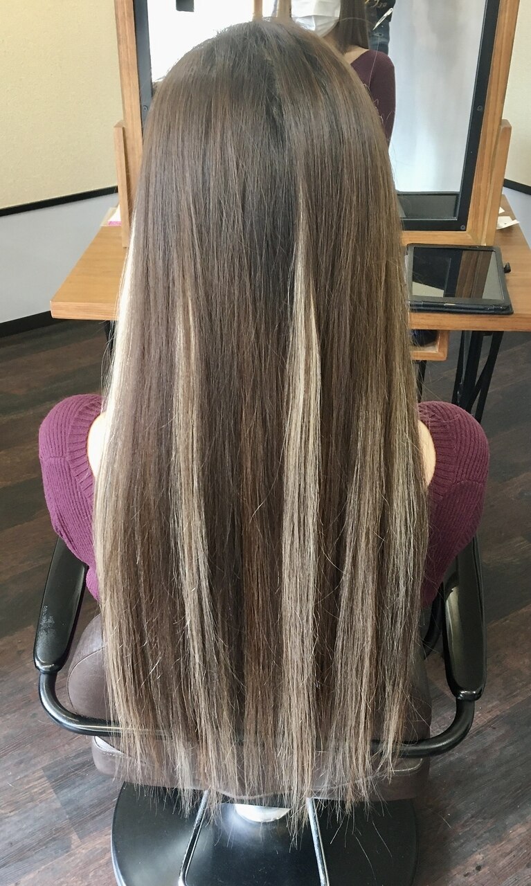 ミックスグレージュ*40本シールエクステ シールエクステハイライト40枚