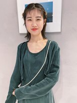 フェンヘアーアイス 中目黒(Fen.hair ici)&nbsp;お呼ばれアレンジ　タイトボブ　産毛風前髪アレンジ