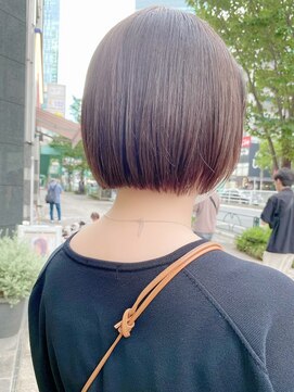 ネオリーブ アンド 渋谷店(Neolive &) 斜めバング/グレージュカラー/シルキーベージュ/韓国/渋谷